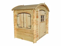 New Timbela Casa de madera para niños sin suelo - L112xL146xA145 cm/ 1.1m² - M505-1 Color natural claro