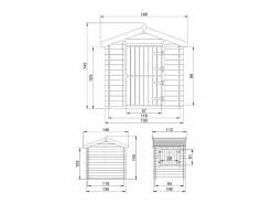 Timbela Casa de madera para niños sin suelo - L112xL146xA143 cm/ 1.1m² - M516-1