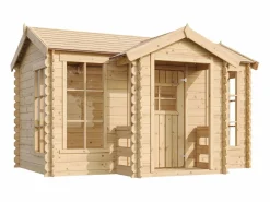 Discount Timbela Casa de madera para niños - L187xL241xA151 cm/ 2.63 m² - M520 Color natural claro
