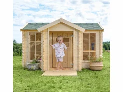 Discount Timbela Casa de madera para niños - L187xL241xA151 cm/ 2.63 m² - M520 Color natural claro