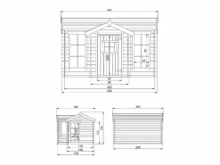 Discount Timbela Casa de madera para niños - L187xL241xA151 cm/ 2.63 m² - M520 Color natural claro