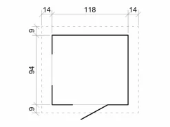 Timbela Casa de madera para niños con suelo - L112xL146xA145 cm / 1.1m² - M505