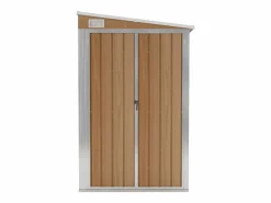 Clearance vidaxl Caseta de jardín adosada Marru00f3n