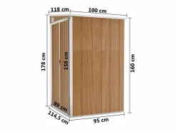 Clearance vidaxl Caseta de jardín adosada Marru00f3n