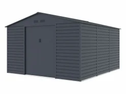 Best EXPERTLAND Caseta de jardín de acero galvanizado antracita 13,12 m² ADELMO Gris antracita