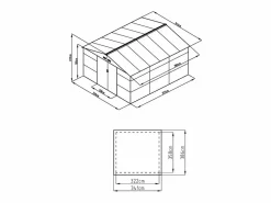 Best EXPERTLAND Caseta de jardín de acero galvanizado antracita 13,12 m² ADELMO Gris antracita