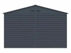 Best EXPERTLAND Caseta de jardín de acero galvanizado antracita 13,12 m² ADELMO Gris antracita