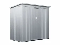 Hot EXPERTLAND Caseta de jardín de 2,32m² de acero galvanizado gris - ACAMAR Gris claro