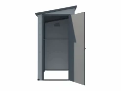 EXPERTLAND Caseta de jardín de resina gris - superficie 2.12m² - ALBERTO