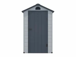EXPERTLAND Caseta de jardín de resina gris - superficie 1.39m² - CESIO