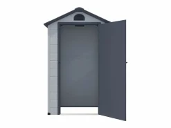 EXPERTLAND Caseta de jardín de resina gris - superficie 1.39m² - CESIO