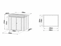 Clearance Caseta de jardín de resina con suelo, 4 m², MINARO Caseta De Jardín