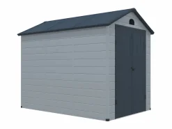 Online EXPERTLAND Caseta de jardín de resina gris - superficie 5.32m² - CESIO Gris claro / Gris antracita