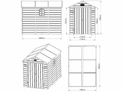 Online EXPERTLAND Caseta de jardín de resina gris - superficie 5.32m² - CESIO Gris claro / Gris antracita