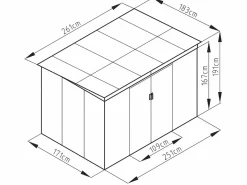 EXPERTLAND Caseta de jardín metal de acero galvanizado 4,29 m² FOLCO