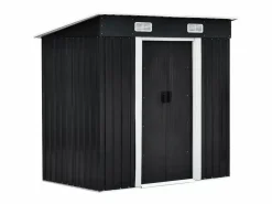 Caseta de jardín metal de acero galvanizado gris 2,3 m² MANSO Caseta De Jardín