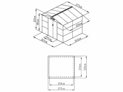 EXPERTLAND Caseta de jardín metal de acero galvanizado efecto madera gris 7,17 m² ADELMO