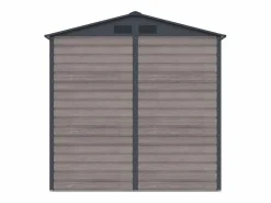 Online Caseta de jardín metal de acero galvanizado efecto madera gris 2,79 m² ADELMO Caseta De Jardín