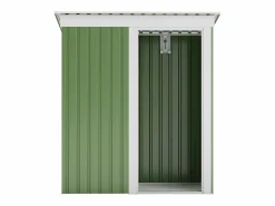 Best Caseta de jardín metálica de acero galvanizado verde salvia - 1,39 m² - BIRON Caseta De Jardín