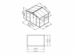 New Caseta de jardín metálica en acero galvanizado - 5,40m² - ADELMO Caseta De Jardín