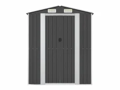 vidaxl Caseta de jardín 192x108x223 cm acero galvanizado antracita