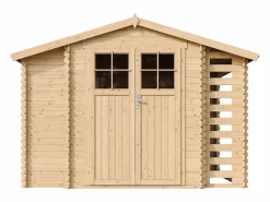 Discount Caseta de madera con leñera y trastero con suelo - 3.53+0.97+0.97 m² - M389F+M389G Caseta De Jardín