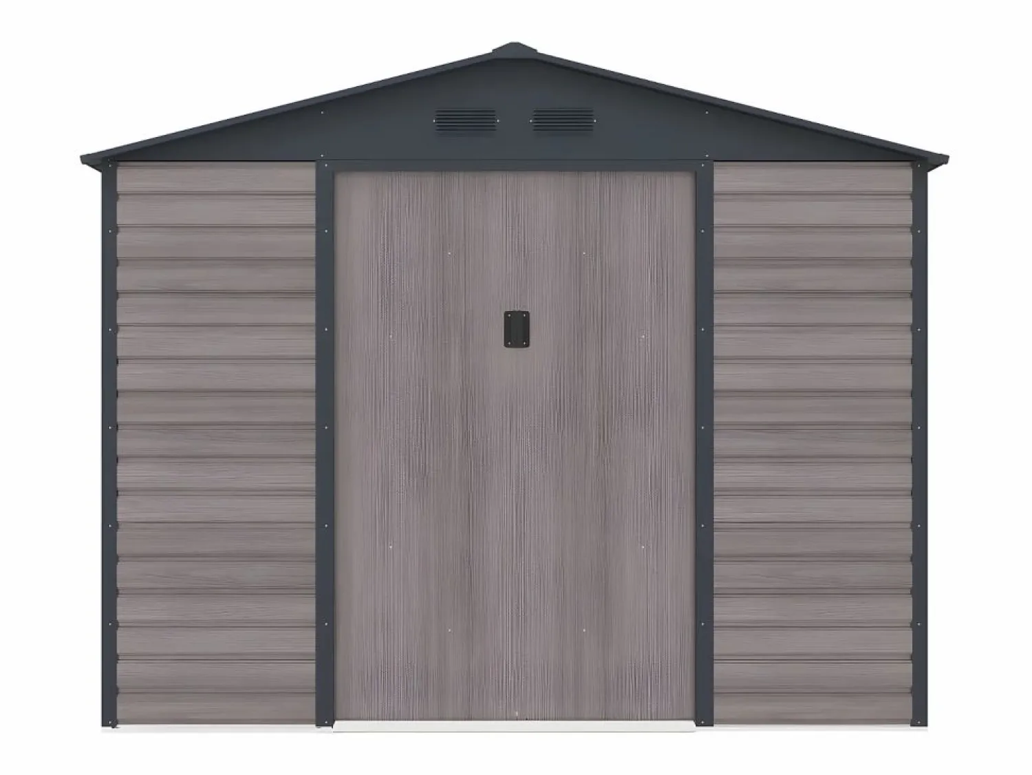 EXPERTLAND Caseta jardín acero galvanizado efecto madera - 5,40 m² ADELMO - ideal para herramientas