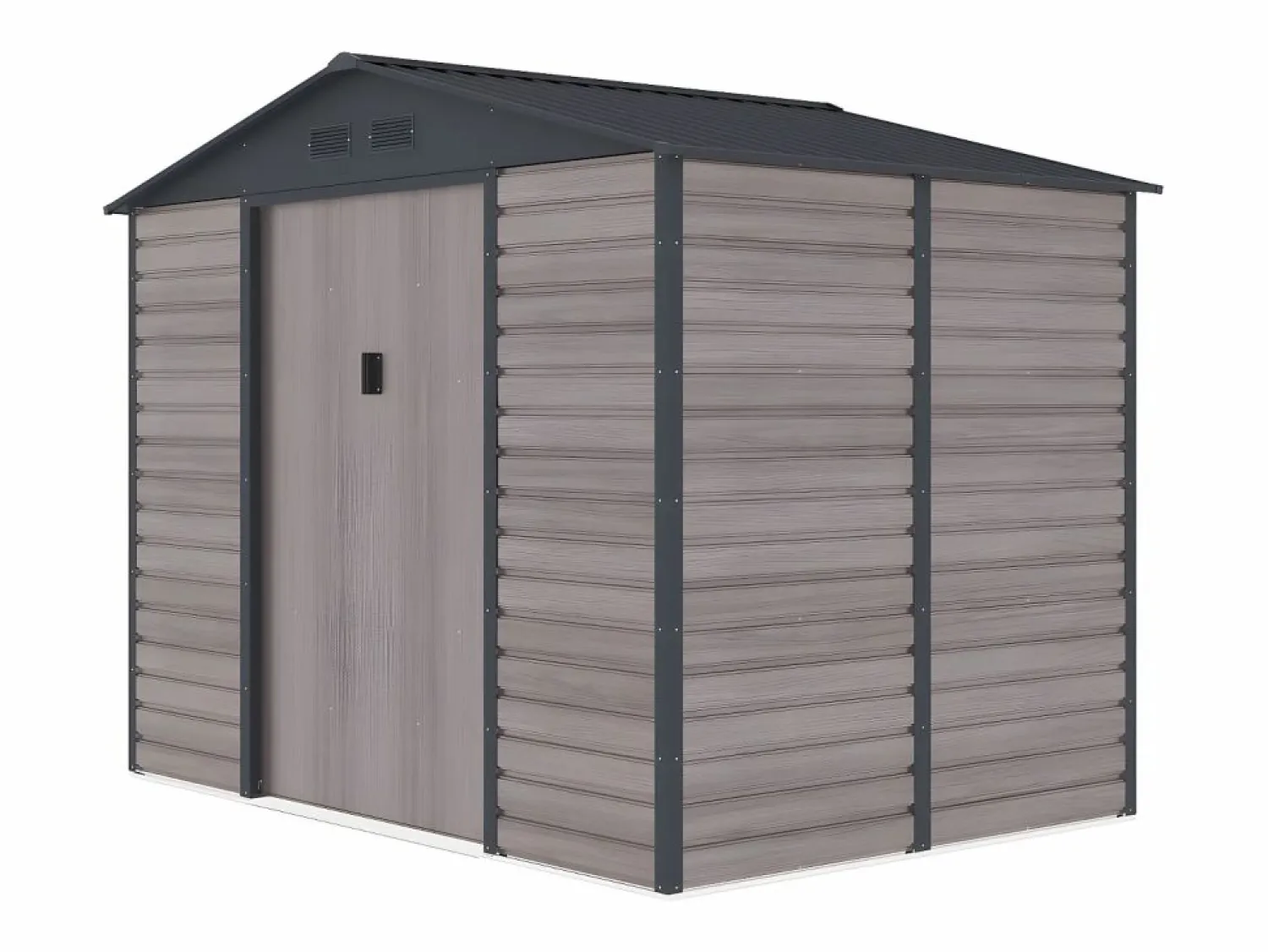 EXPERTLAND Caseta jardín acero galvanizado efecto madera - 5,40 m² ADELMO - ideal para herramientas