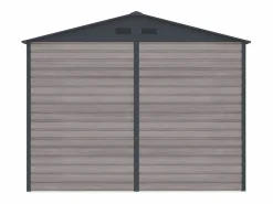 EXPERTLAND Caseta jardín acero galvanizado efecto madera - 5,40 m² ADELMO - ideal para herramientas
