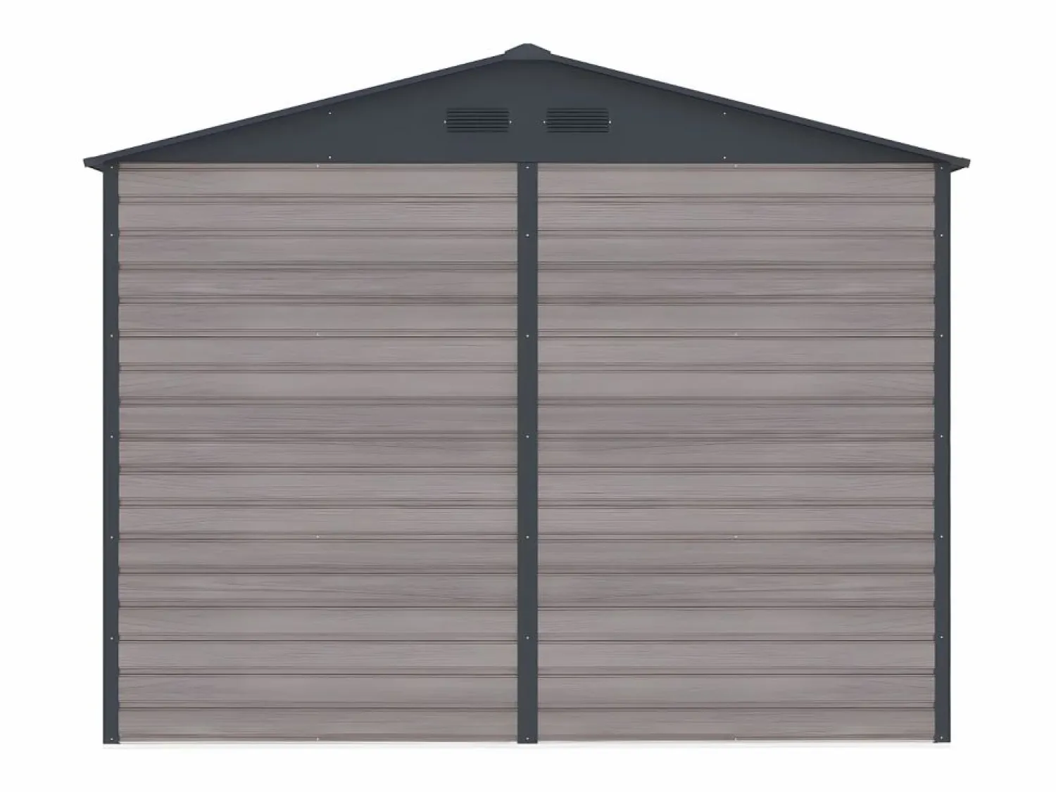 EXPERTLAND Caseta jardín acero galvanizado efecto madera - 5,40 m² ADELMO - ideal para herramientas