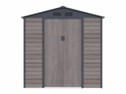 Outlet Caseta jardín acero galvanizado efecto madera - 4,15 m² - ideal para herramientas- ADELMO Caseta De Jardín