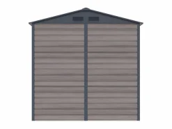 Outlet Caseta jardín acero galvanizado efecto madera - 4,15 m² - ideal para herramientas- ADELMO Caseta De Jardín