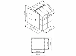 Outlet Caseta jardín acero galvanizado efecto madera - 4,15 m² - ideal para herramientas- ADELMO Caseta De Jardín