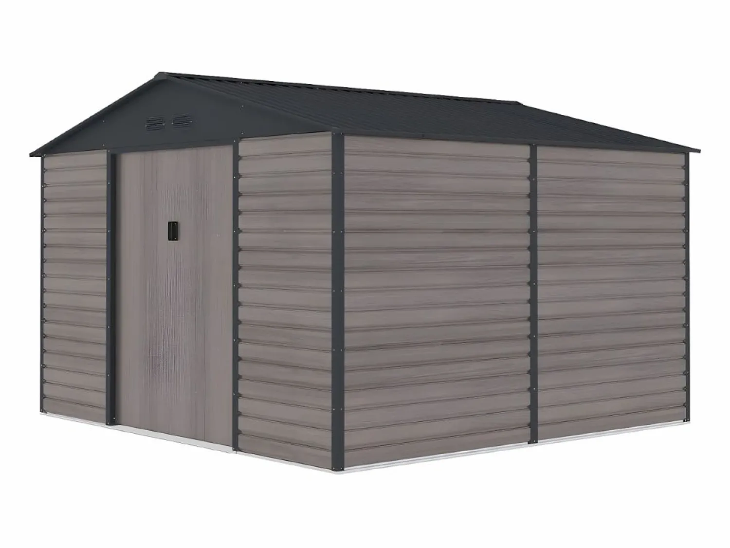 New Caseta jardín acero galvanizado efecto madera - 10,98m² - ideal para herramientas- ADELMO Caseta De Jardín