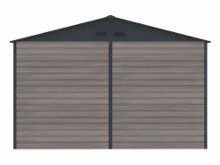 New Caseta jardín acero galvanizado efecto madera - 10,98m² - ideal para herramientas- ADELMO Caseta De Jardín