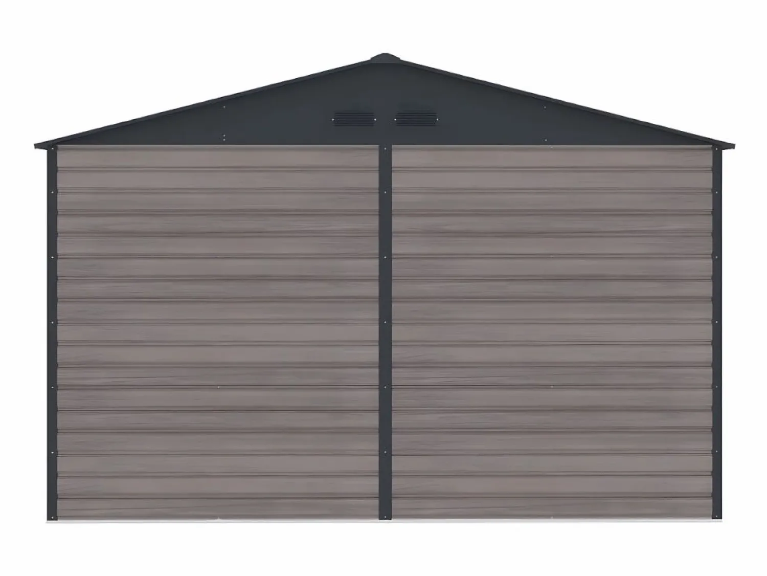 New Caseta jardín acero galvanizado efecto madera - 10,98m² - ideal para herramientas- ADELMO Caseta De Jardín