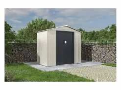 Clearance Caseta metálica de jardín "Nebraska" - 2,70 m² - Beige/ antracita Caseta De Jardín