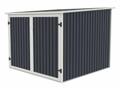 Sale EXPERTLAND Caseta para bicicletas de acero galvanizado 4 m² para 4 bicicletas NIKI Gris antracita