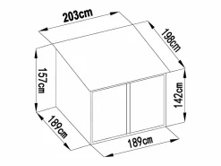 Sale EXPERTLAND Caseta para bicicletas de acero galvanizado 4 m² para 4 bicicletas NIKI Gris antracita