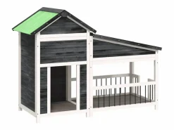 Discount Clicnbuy Caseta para perros madera maciza de pino 143x60,5x109 cm Gris