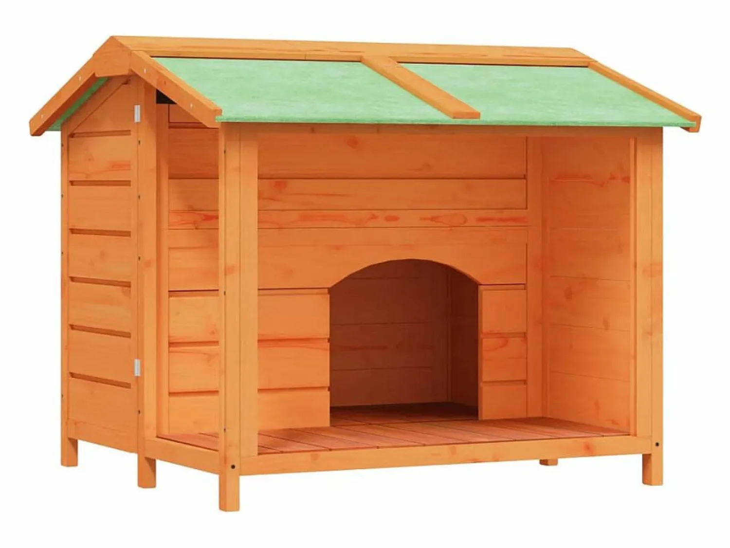 Caseta para perros madera maciza de pino marrón 96x87x80,5 cm Seguridad Para Mascotas
