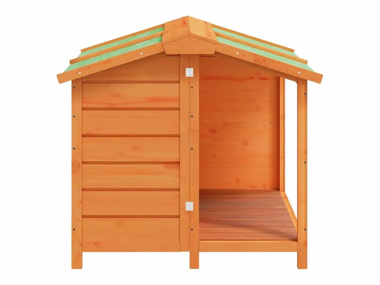 Caseta para perros madera maciza de pino marrón 96x87x80,5 cm Seguridad Para Mascotas