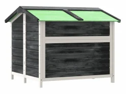 Clicnbuy Caseta para perros madera maciza de pino 96x87x80,5 cm