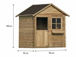 Discount Habitat et jardin Casita de Madera "Coccinelle" Marru00f3n