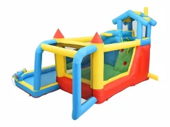 Hot Hauss Spole Castillo hinchable 5 en 1 para niños con tobogán y piscina - Tejido Oxford 364x315x239 cm Azul