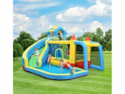 Sale Castillo inflable 5 en 1 para niños - 364 x 315 x 239 cm - Oxford - Con ventilador - Castillo Hinchable