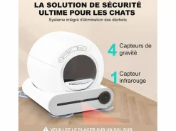 Discount Cat Hoilet House, Bandeja de arena, limpia automáticamente, olor eliminado, con sensor infrarrojo y aplicación, 48x52x50.5cm Higiene Y Cuidado De Mascotas