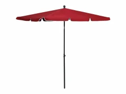 Garden Furniture Caylan Sombrilla de jardín con poste burdeos rojo 210x140 cm