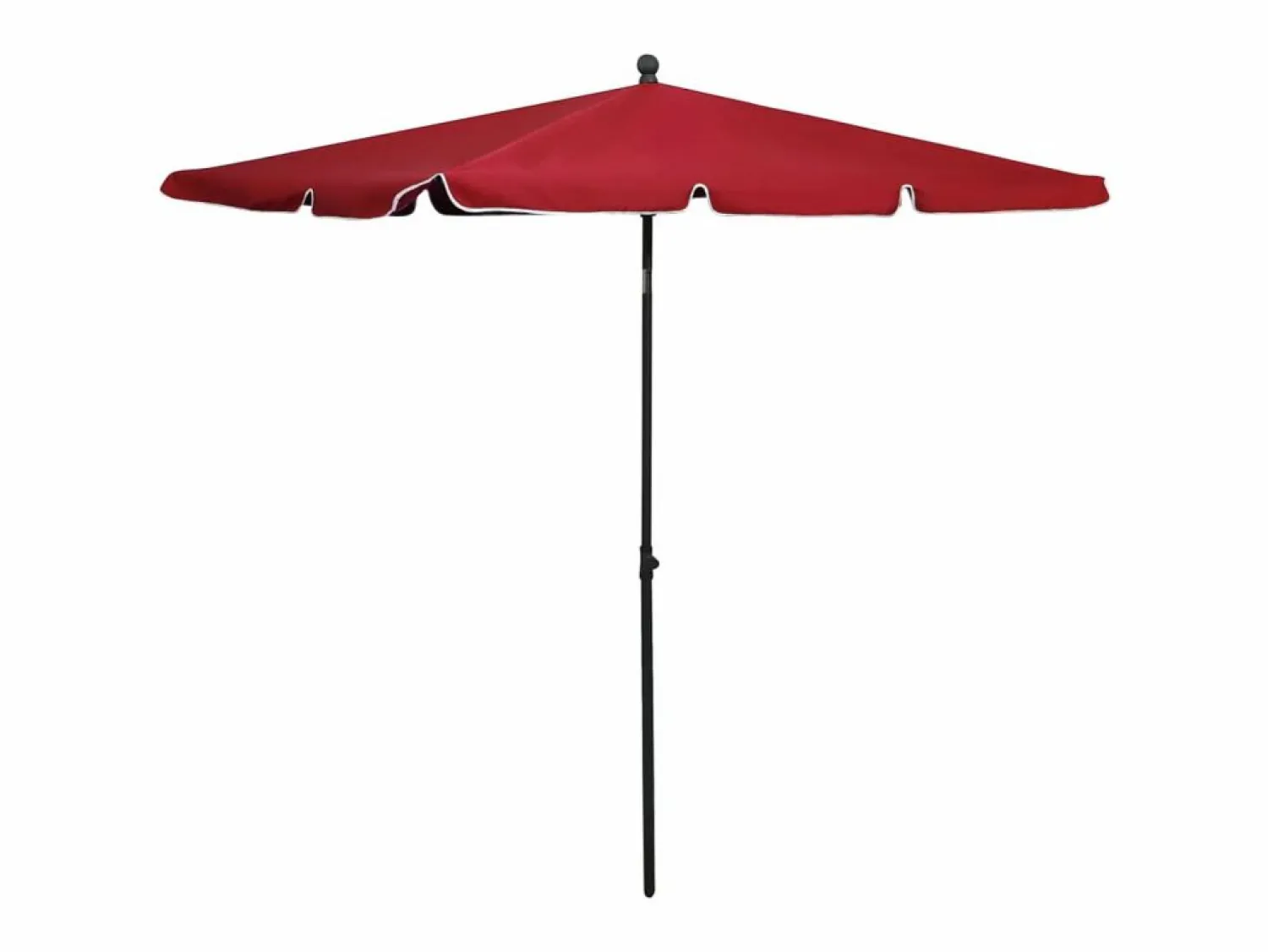 Garden Furniture Caylan Sombrilla de jardín con poste burdeos rojo 210x140 cm