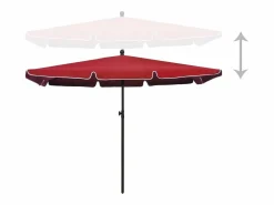 Garden Furniture Caylan Sombrilla de jardín con poste burdeos rojo 210x140 cm